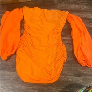 Vibrant Orange Women's Dress